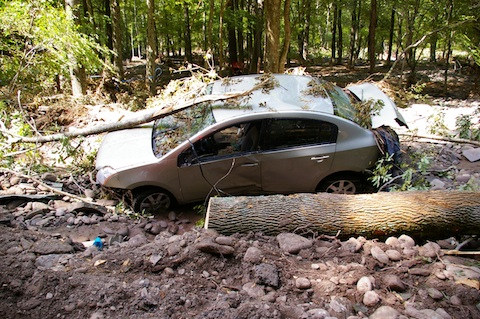 Car on Oliverea Road in Oliverea